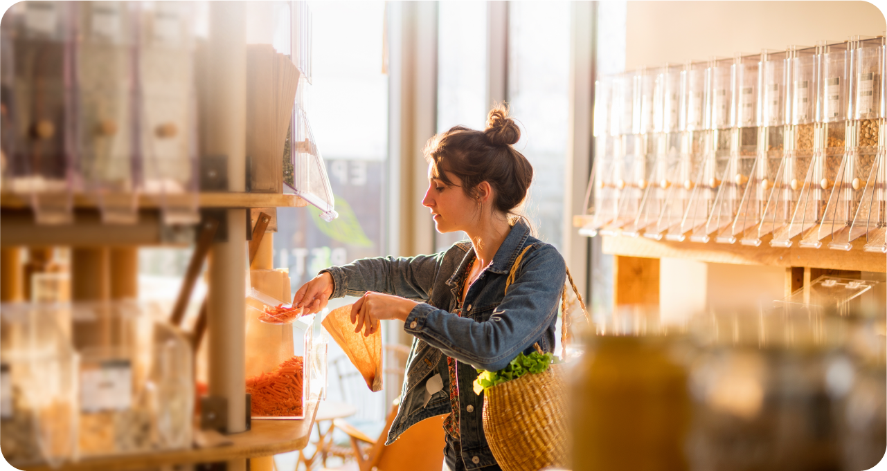 a person preparing food in a kitchen